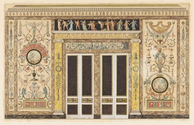 Design for a Wall Elevation in a Music Room by Francois Joseph Belanger